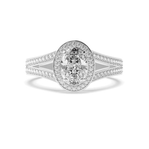 Oval Split shank Engagement Rings