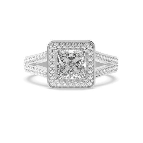 Princess Split shank Engagement Rings
