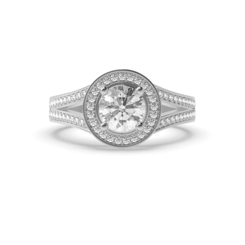 Round Split shank Engagement Rings