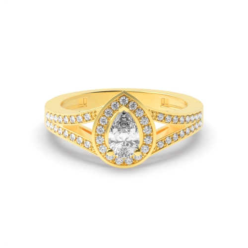Yellow Gold Split shank Engagement Rings