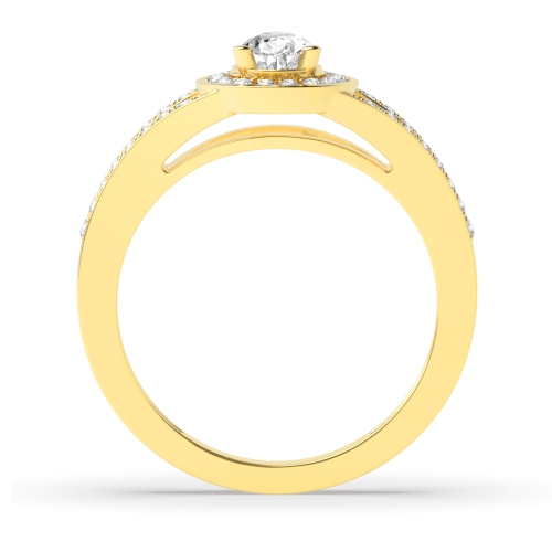 Yellow Gold Split shank Engagement Rings