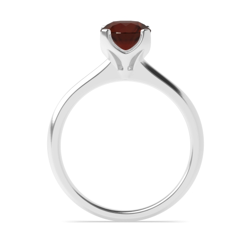 4 Prong Round Unusual setting Garnet Engagement Rings
