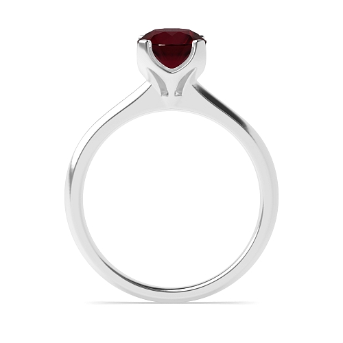 Round Unusual setting Ruby Engagement Rings