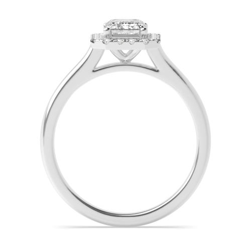 4 Prong Radiant Classic mid set Side Stone Engagement Rings