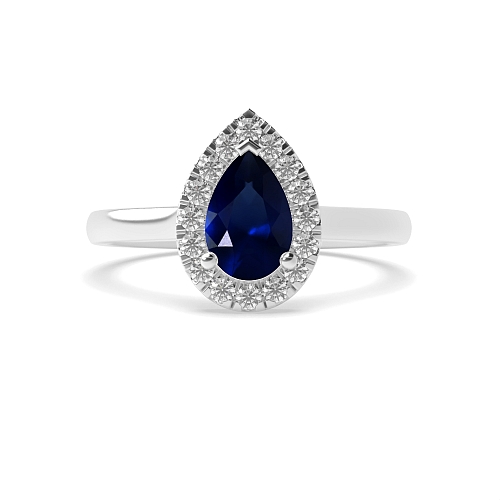 Classic low set Blue Sapphire Engagement Rings