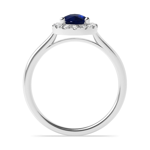 Classic low set Blue Sapphire Engagement Rings