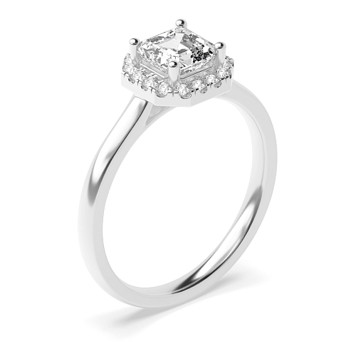 Asscher Classic low set Engagement Rings