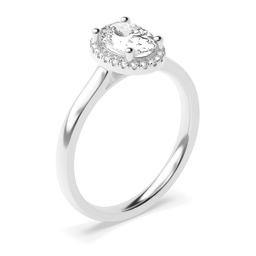 Oval Classic low set Engagement Rings