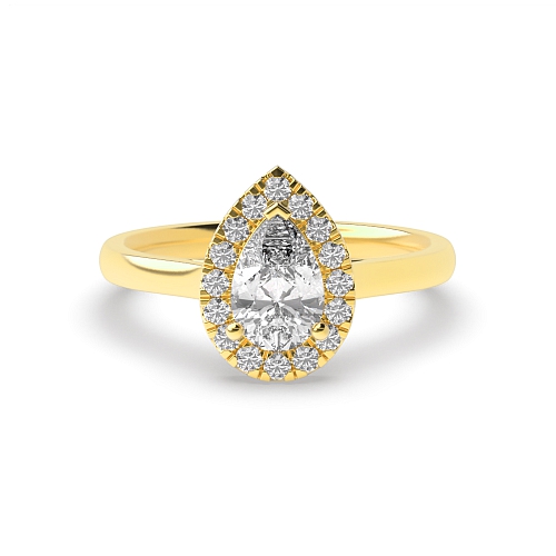 3 Prong Yellow Gold Classic low set Side Stone Engagement Rings
