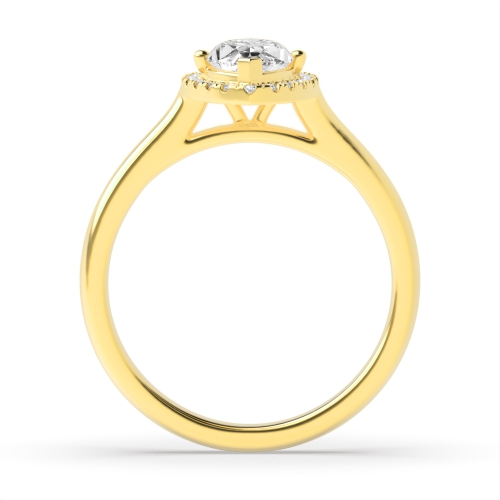 4 Prong Marquise Yellow Gold Classic plain Engagement Rings