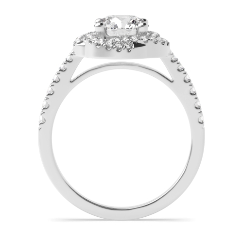 Bezel Setting Round Silver Modern locking Unusual Engagement Rings