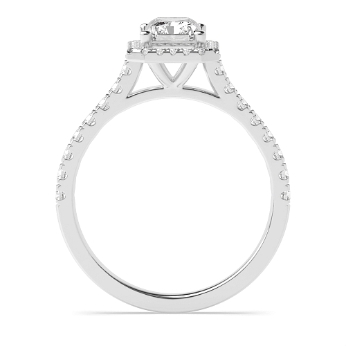 4 Prong Radiant High set classic Halo Engagement Rings