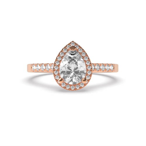 Prong Pear Rose Gold Delicate Engagement Rings