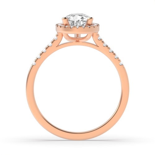 Prong Pear Rose Gold Delicate Engagement Rings