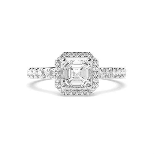 Asscher Low Engagement Rings