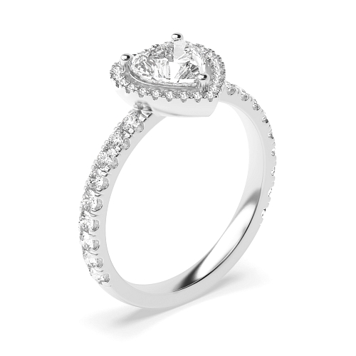 Prong Heart Low Engagement Rings