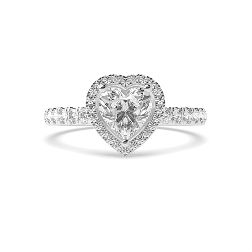 Prong Heart Low Engagement Rings