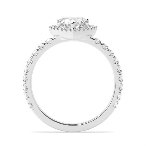 Prong Heart Low Engagement Rings