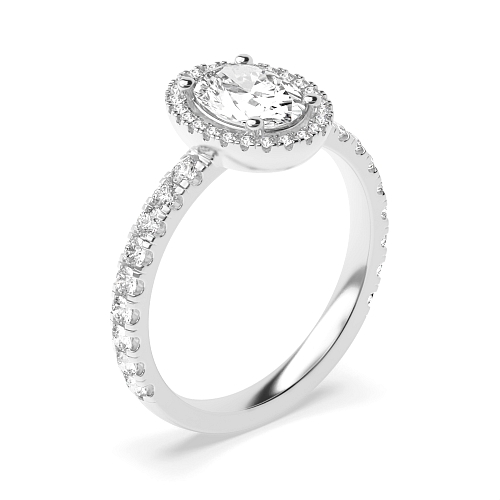 Oval Low Engagement Rings
