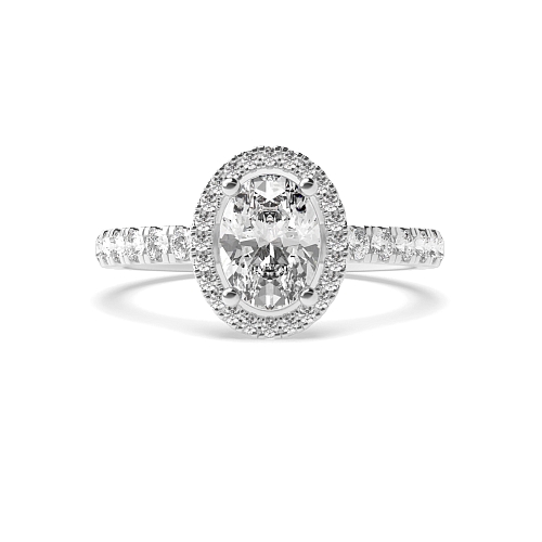 Oval Low Engagement Rings