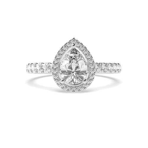 Prong Pear Low Engagement Rings