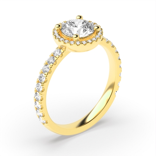Yellow Gold Low Engagement Rings