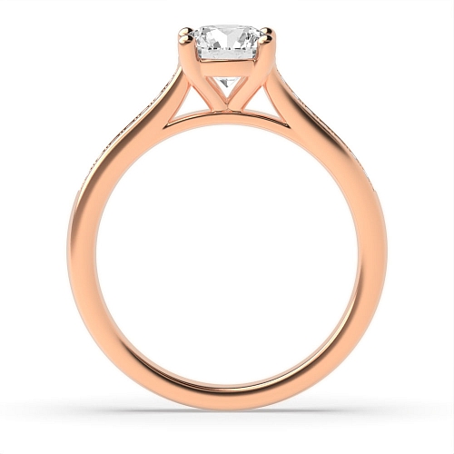 4 Prong Round Rose Gold Glow Engagement Rings
