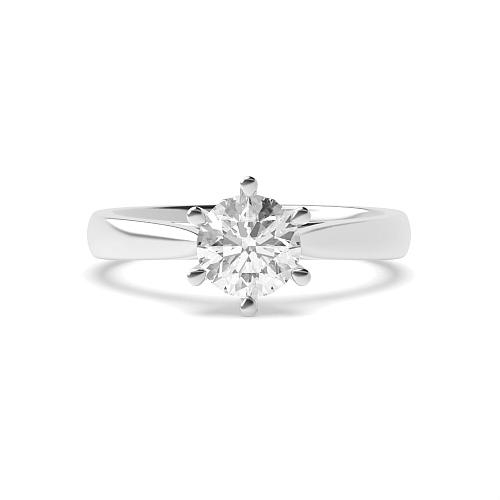 Round Crown Setting Engagement Rings