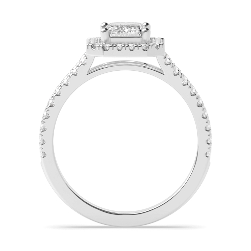 Emerald Two row Engagement Rings