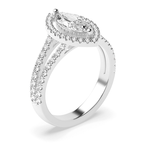 Marquise Two row Engagement Rings