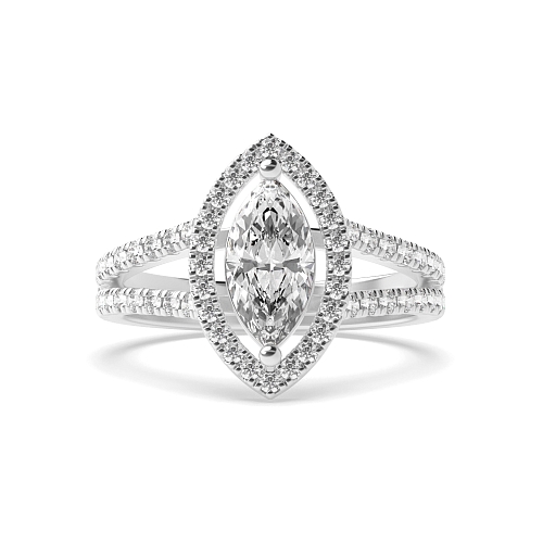 Marquise Two row Engagement Rings