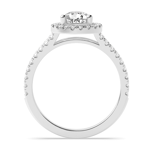Prong Pear Two row Engagement Rings