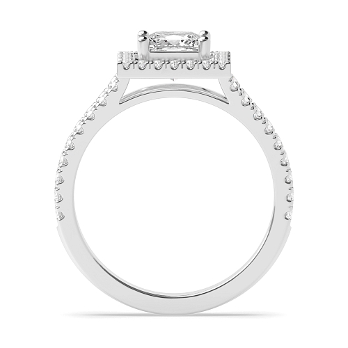 Princess Two row Engagement Rings