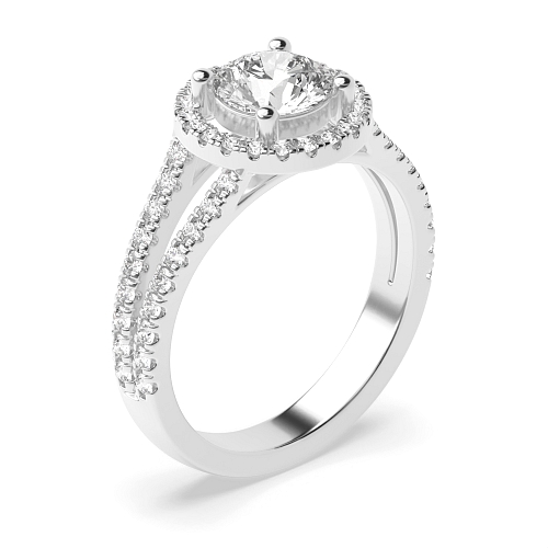 Round Two row Engagement Rings