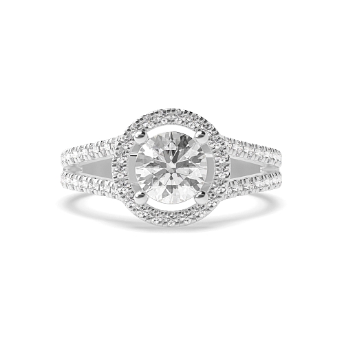 Round Two row Engagement Rings
