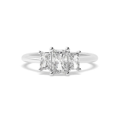 6 Prong Radiant Basket set Moissanite Engagement Rings