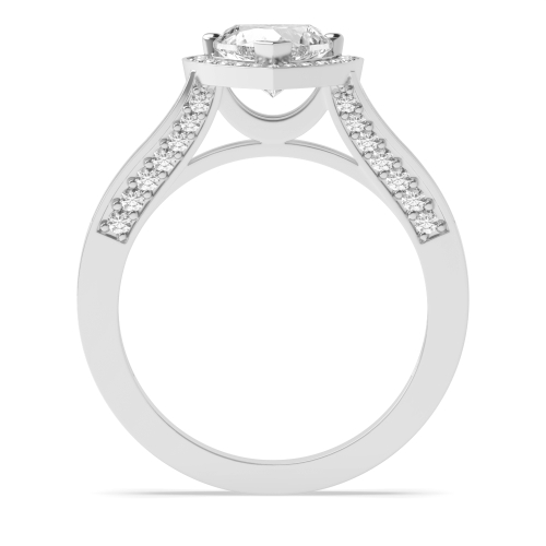 Prong Heart Silver Vintage Engagement Rings