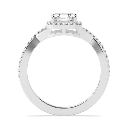 Asscher Intervene shoulder Engagement Rings
