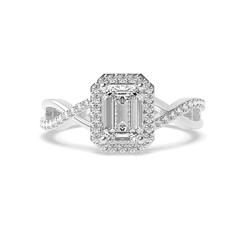 Emerald Intervene shoulder Engagement Rings