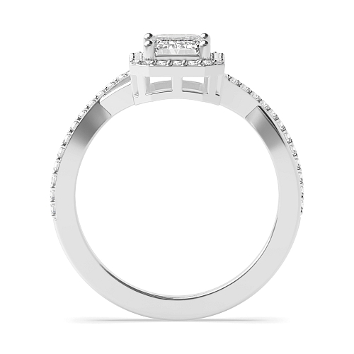 Emerald Intervene shoulder Engagement Rings