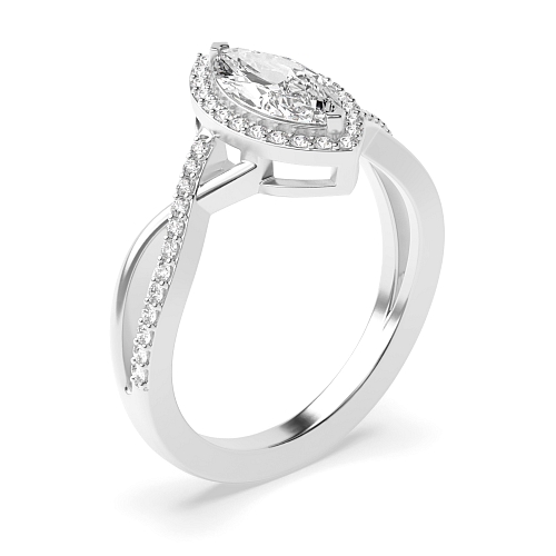 Marquise Intervene shoulder Engagement Rings