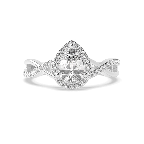 Prong Pear Intervene shoulder Engagement Rings