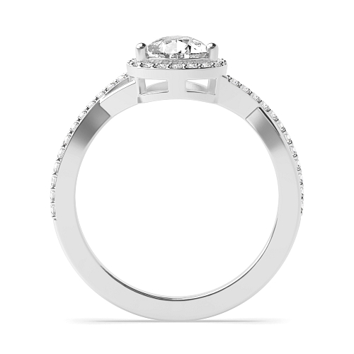 Prong Pear Intervene shoulder Engagement Rings