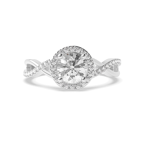 Round Intervene shoulder Engagement Rings