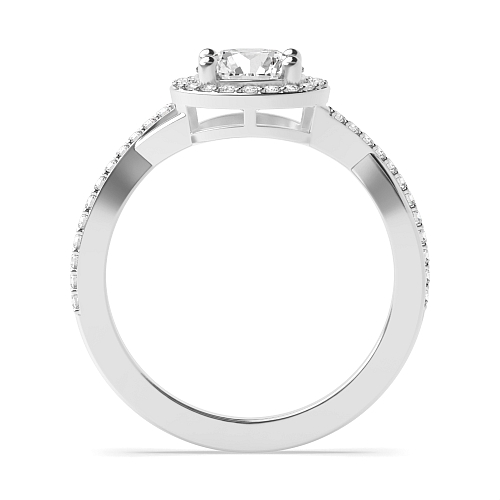 Round Intervene shoulder Engagement Rings