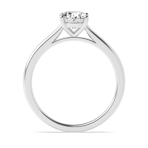 4 Prong Oval Classic basket set Solitaire Engagement Rings