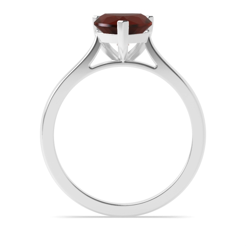 Prong Heart Classic basket set Garnet Engagement Rings