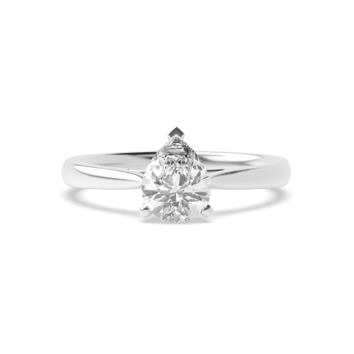 Prong Pear Tapering shoulder Moissanite Engagement Rings