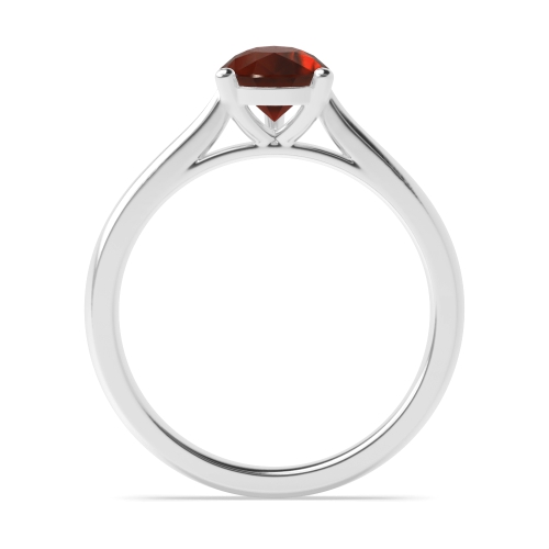 Prong Pear Tapering shoulder Garnet Engagement Rings