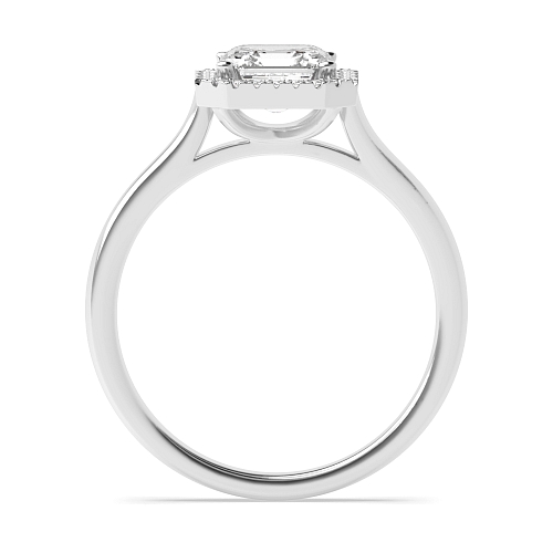 Asscher Plain Shoulder Engagement Rings